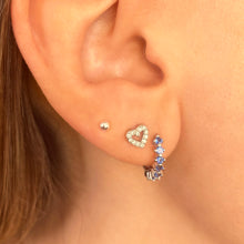 Upload image to gallery viewer, Riley - Zirconian Silver Heart Earrings
