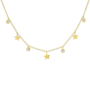 Elena - Star necklace and stone