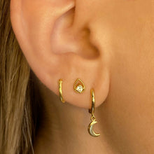 Upload image to gallery viewer, Salma Gold Gold Moon Earring
