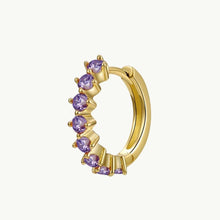 Envie imagem para o visualizador da galeria, Aditi - Hoop Gold Purple Zircons
