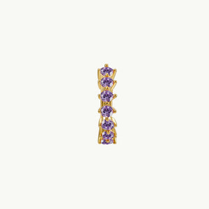 Aditi - Hoop Gold Purple Zircons