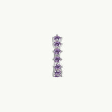 Charger l&#39;image dans la visionneuse de la galerie, Aditi - Hoop Silver Purple Zircons
