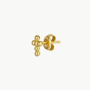 Beatrice - Gold Cross Ball Earring