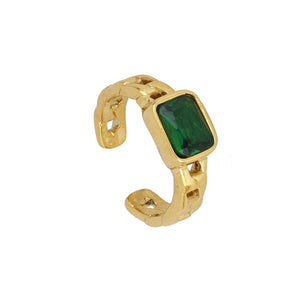 Tanit - Great Green Gold Seal Ring