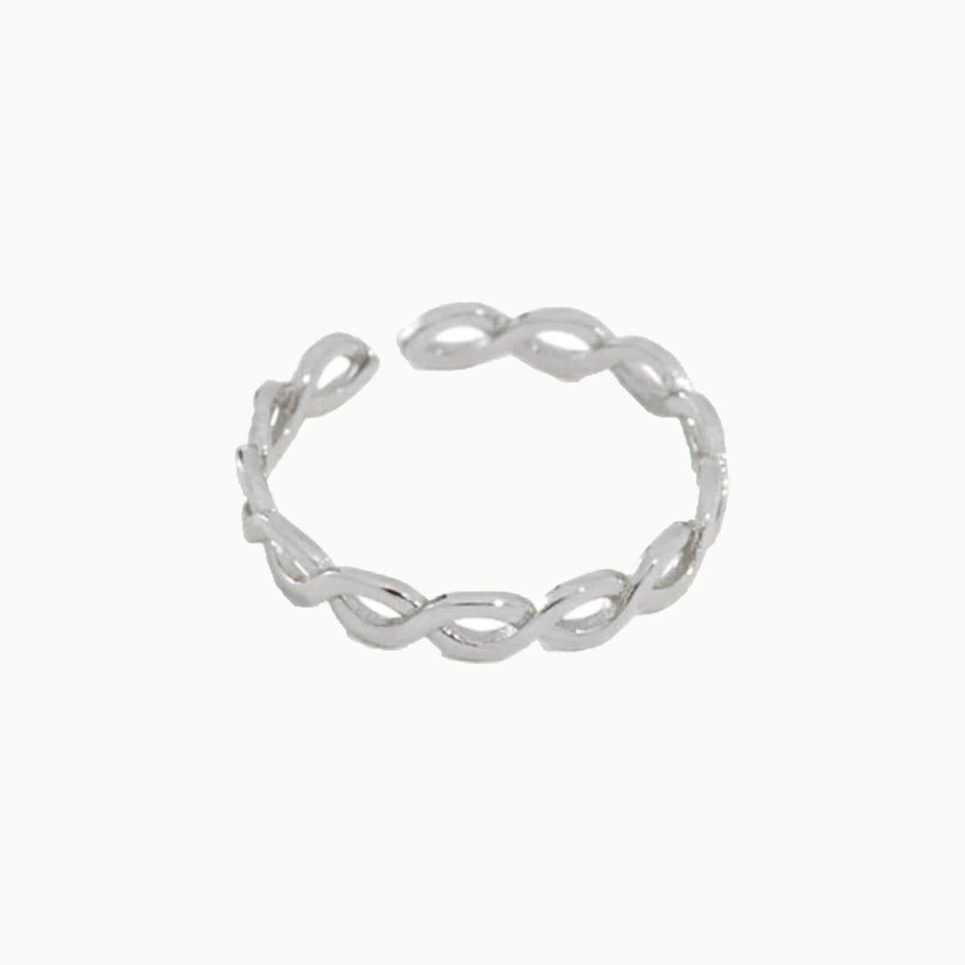 Mabe - braided silver ring