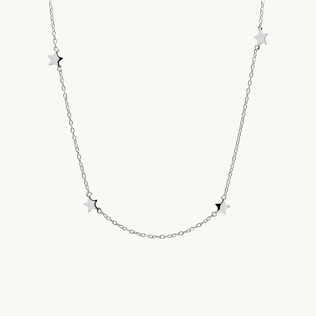 Selene - Silver Star Necklace